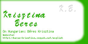 krisztina beres business card